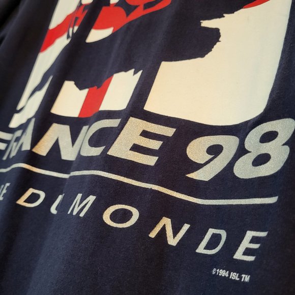 Vintage FIFA 1998 WORLD CUP Single Stitch Adidas Shirt - Picture 4 of 5